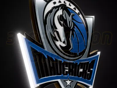 Dallas Mavericks logo - Cinematic - 3D print 3D model