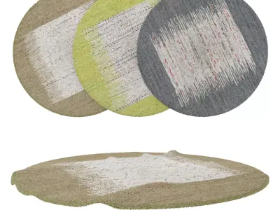 Round Rug Set 251 3D model