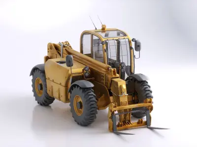 Photorealistic Telehandler 3D Model - Elevate Your Designs 3D model