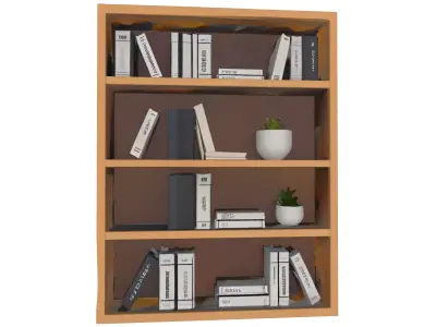 BOOKSHELF 3D model 8