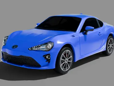 Toyota GT 86 2017 Facelift Low-poly 3D model