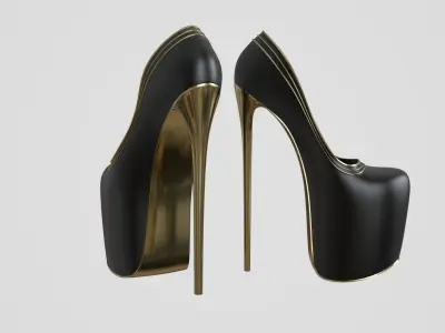 3D high heels shoe Free 3D model