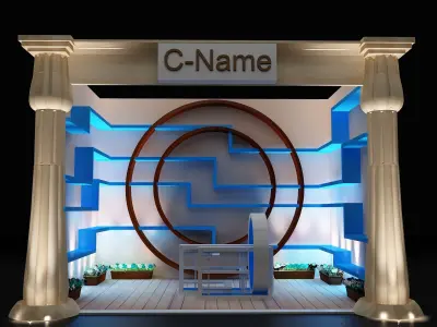 Booth Exhibition Stand a287 3D model