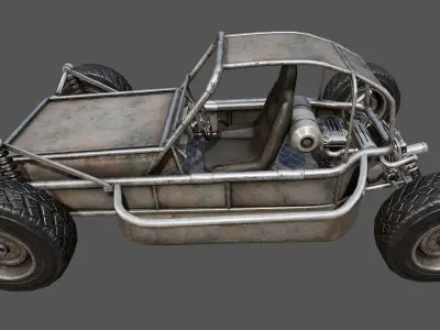 Buggy PBR dune Low-poly 3D model