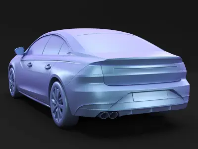 French luxury sedan 3D model