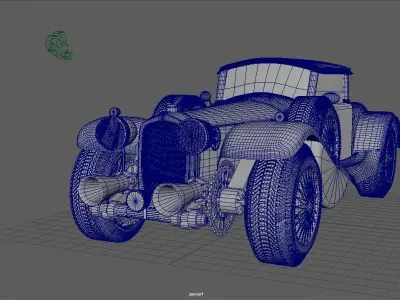 Retro Car Coupe  Steampunk 1931 Duesenberg  Long Wheelbase Coupe 3D model