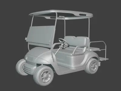 Generic Golf Cart - Electric Sport Vehicle - Club Car -- Blender 3D model