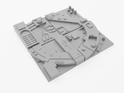 Death Star Tile Type F Free 3D print model
