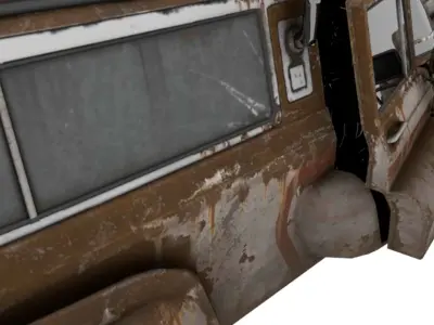 ruined future car 3D model