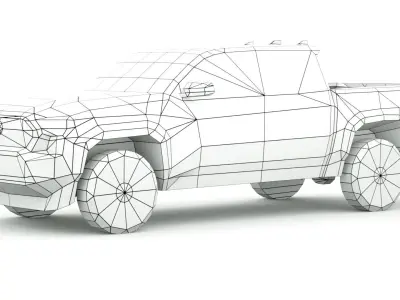 Toyota Tacoma Limited 2024 Low-poly 3D model