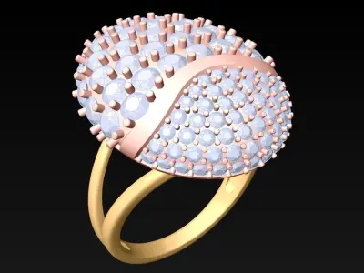 Diamond Ring - Womens Rings - GN220 3D print model