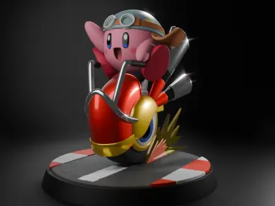 Kirby and Wheelie 3D print model