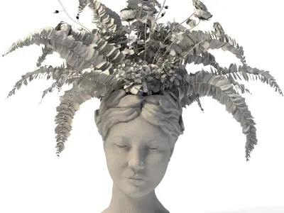 face vase decoration 3D model