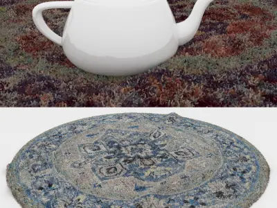 Round Rug Set 45 3D model