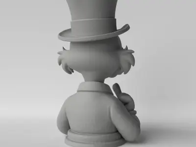 Rebel Millionaire Duck  Sculpture with Dollar Glasses 3D print model