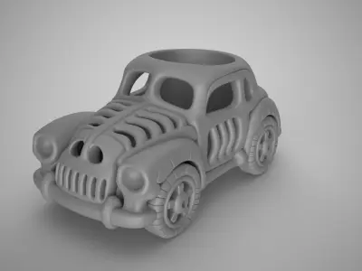 Skeleton Car Pen Holder 3D print model
