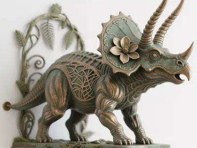 Triceratops 3D print model