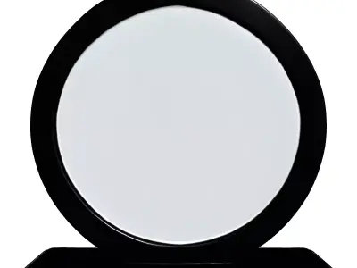 Modern Black Marble Desk Mirror Low-poly 3D model