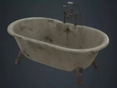 Bath 1B Low-poly 3D model