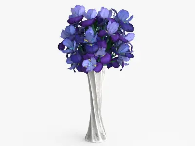 Iris Bouquet Flower Low-poly 3D model