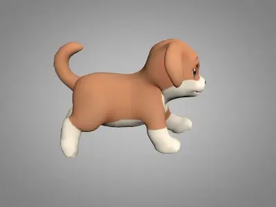 Puppy Low-poly 3D model