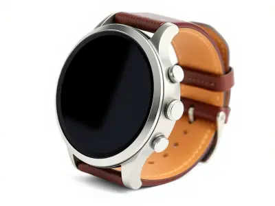 Smartwatch Model Pack  High Detail with Leather Strap Low-poly 3D model