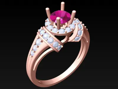 Diamond Ring - Womens Rings - N815019 3D print model