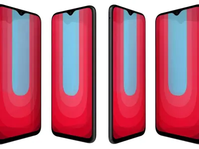 Vivo u 20 Blaze Blue And Racing Black High Poly 3D model