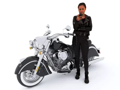 Chopper Biker 7 - 4K 3D model