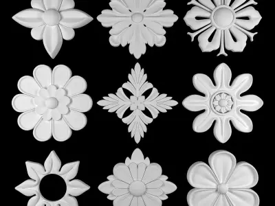 Ornament Element Pack 15 3D model