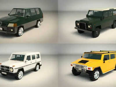 Low Poly SUV Pack 01