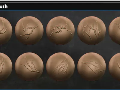 Vein VDM Brush  Vol 01 3D model