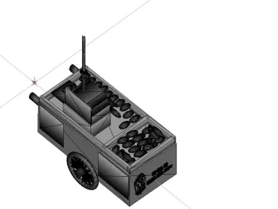 Grilled Egyptian Sweet Potato Car 3D model
