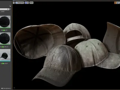 Baseball cap  - PBR Low-poly 3D model