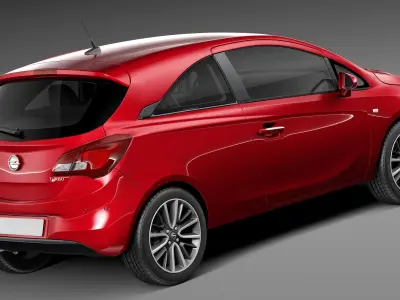 Opel Corsa 3-door 2015 3D model