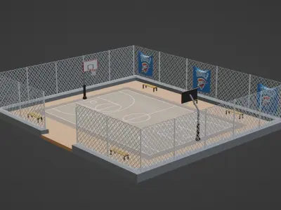  Basketball Stadium - Oklahoma City Thunder Low-poly 3D model