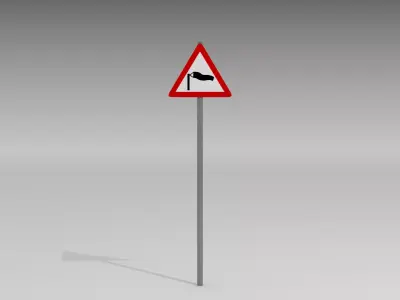 Side wind sign 3D model