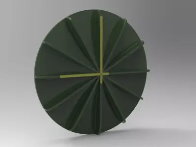 Sting Wall Clock Low-poly 3D model