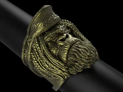 Animal ring jewelry Pirate monkey vol2  3D print model