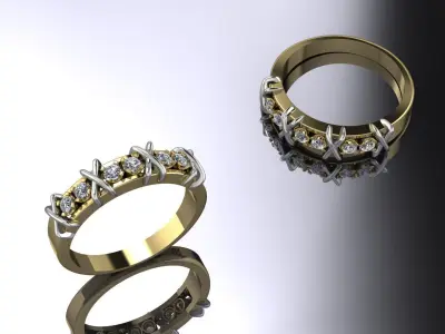 Jewelry Ring Gold Tiffany 3D print model