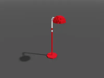 Lamp Voxel Low-poly 3D model