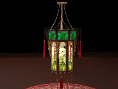Chinese  palace lantern  3D model purchase