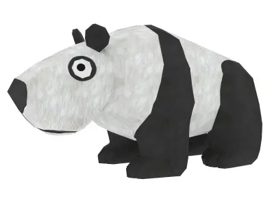 panda bear Low-poly 3D model