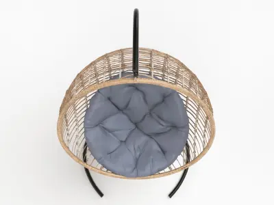 Belham Living Resin Wicker Chair 3D model