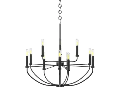 Foreman 9 - Light Candle Style Classic Chandelier 3D model