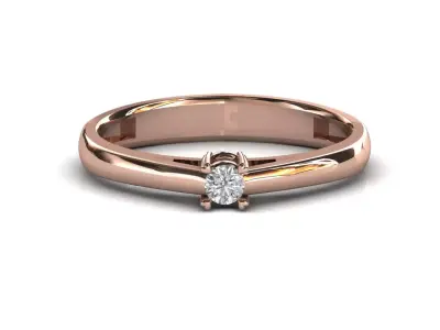 STL 3DM Print Ready Women Diamond Ring Lightweight Printable  3D print model 97