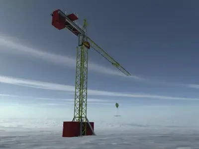 Lifting Industrial Crane-Optimized for Unreal Engine And Unity Low-poly 3D model