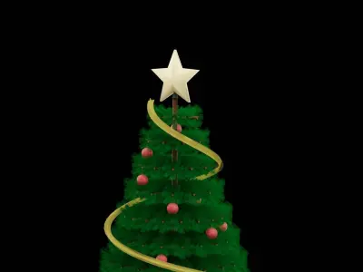 Christmas Tree  Low-poly 3D model