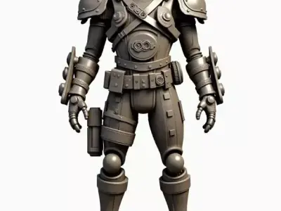 steampunk robotic 4 3D print model