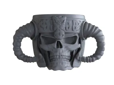 Viking Skull of Valhalla Mug  3D print model